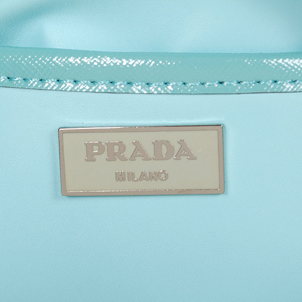 2014 Prada Saffiano Leather Spring Hinge Two-Handle Bag BL0837 lightblue - Click Image to Close